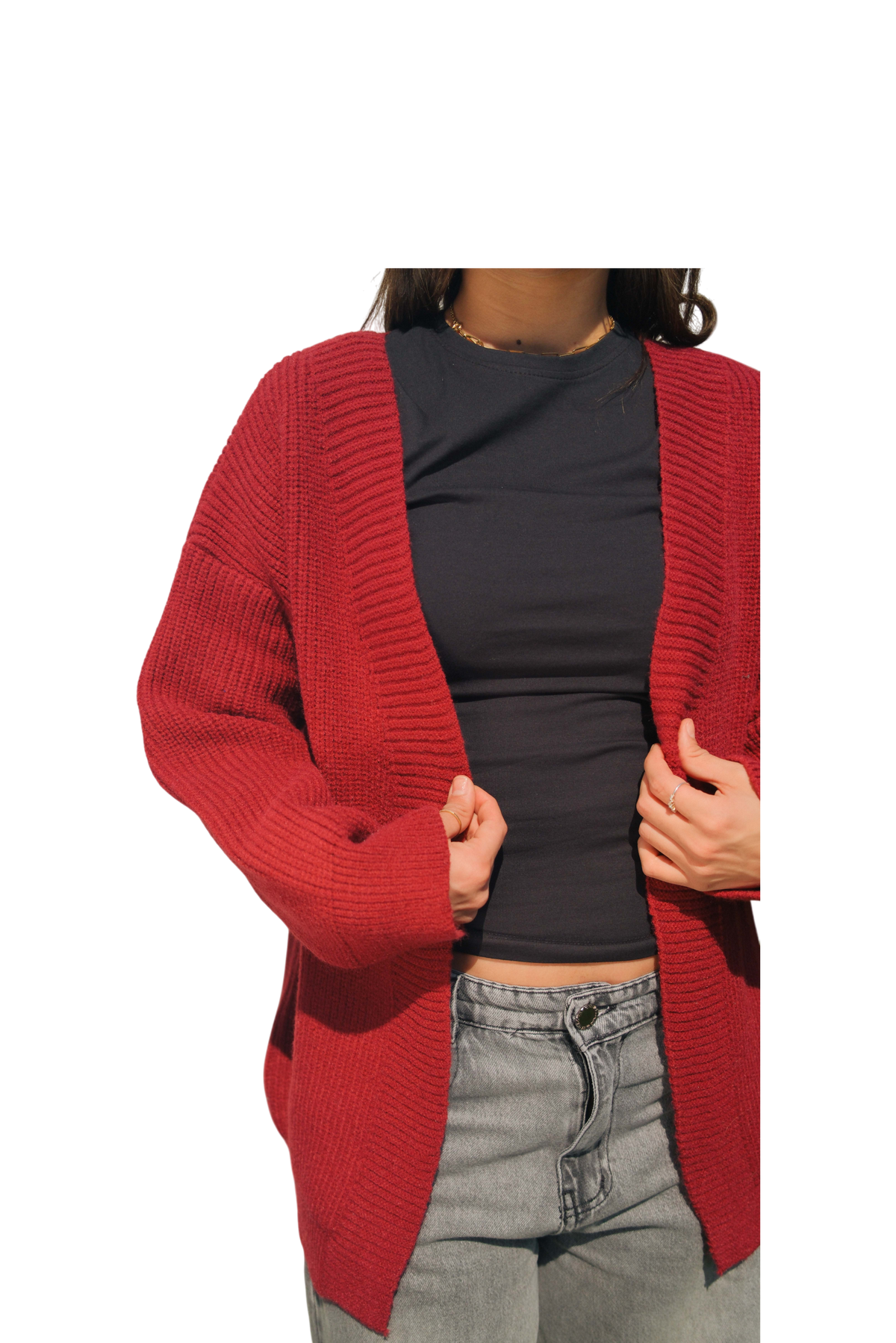 Knitt Cardigan (Burgundy)
