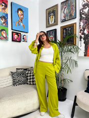 Linen Oversized Set - Pistachio