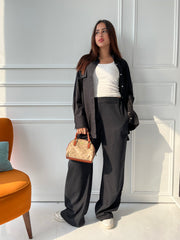 Linen Oversized Set - Black