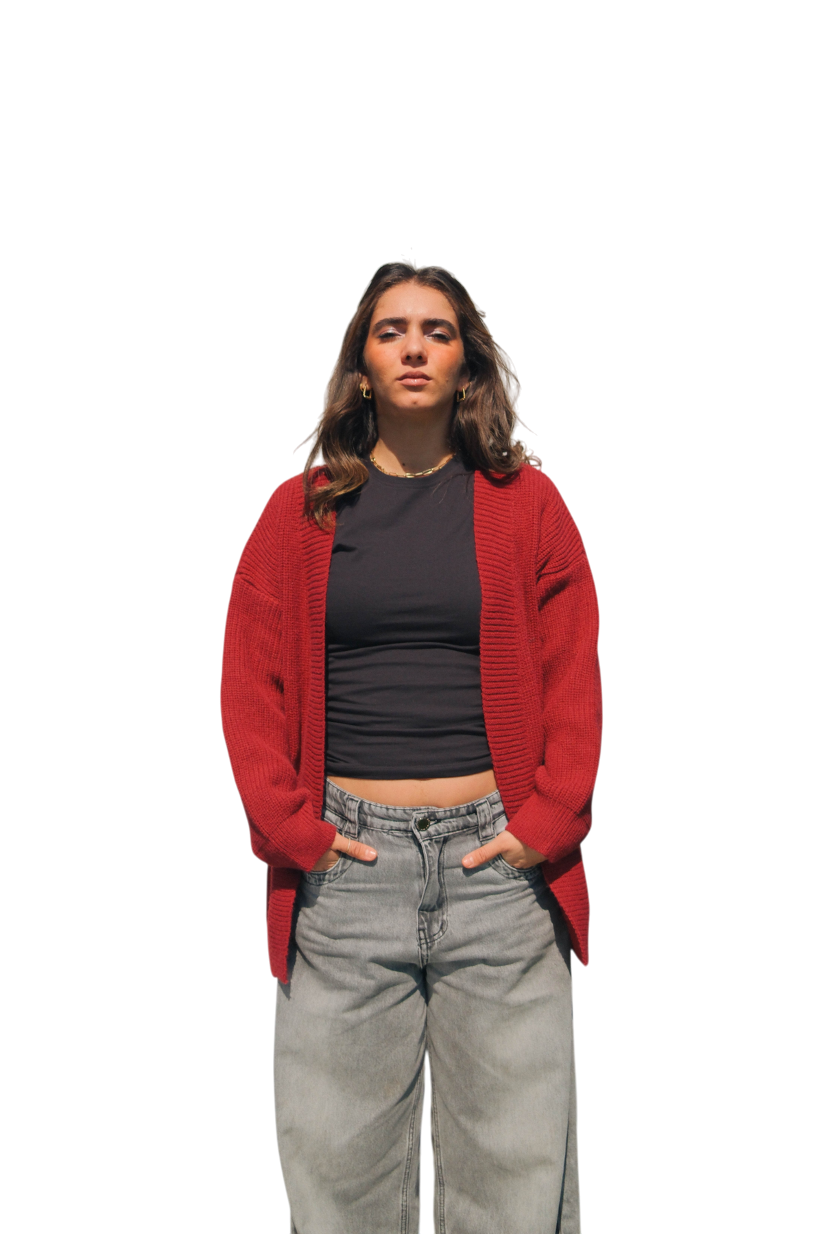 Knitt Cardigan (Burgundy)