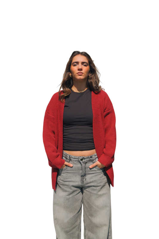 Knitt Cardigan (Burgundy)