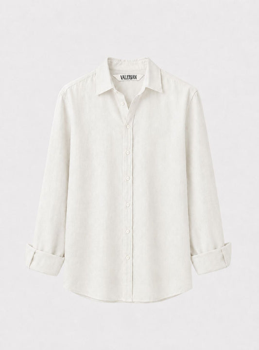 V-linen Shirt (Off White)