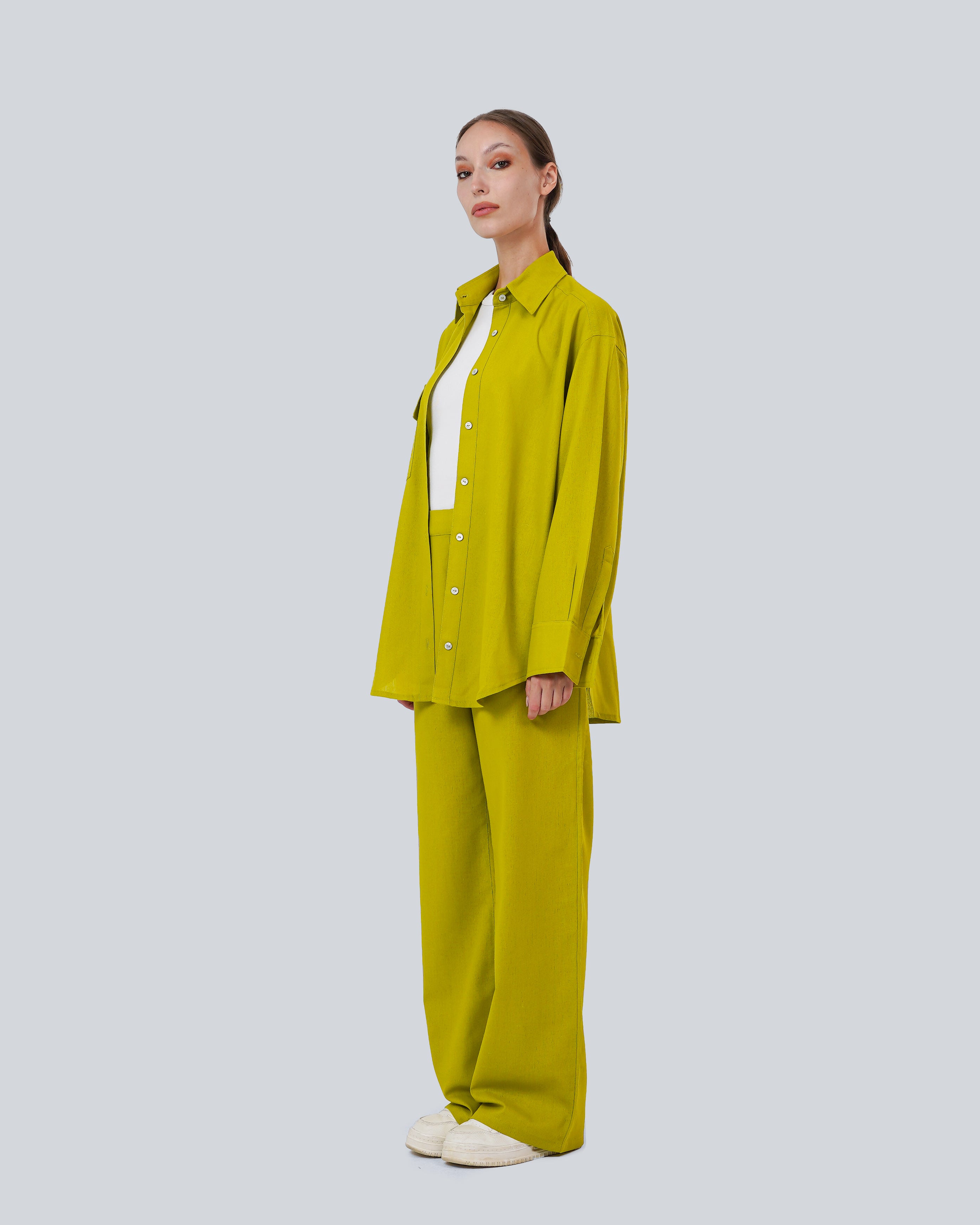 Linen Oversized Set - Pistachio